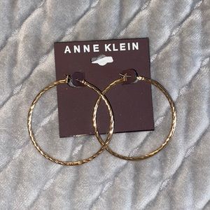 Anne Klein Textured Hoop Earrings
